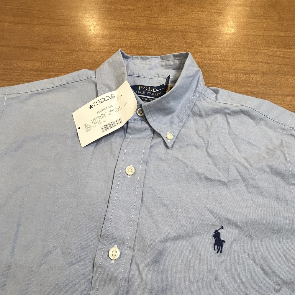 Polo Ralph Lauren Shirt Mens Small Blue Long Sleeve Classic Fit Button Down NWT